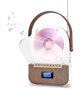 Portable CD Player with Bluetooth Transmit & Receive, Desktop CD Player Boombox with FM Radio, US...