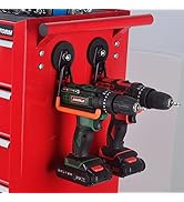 ULIBERMAGNET Magnetic Power Tool Organizer,Cordless Drill Garage Hook Heavy Duty,Large & Strong M...