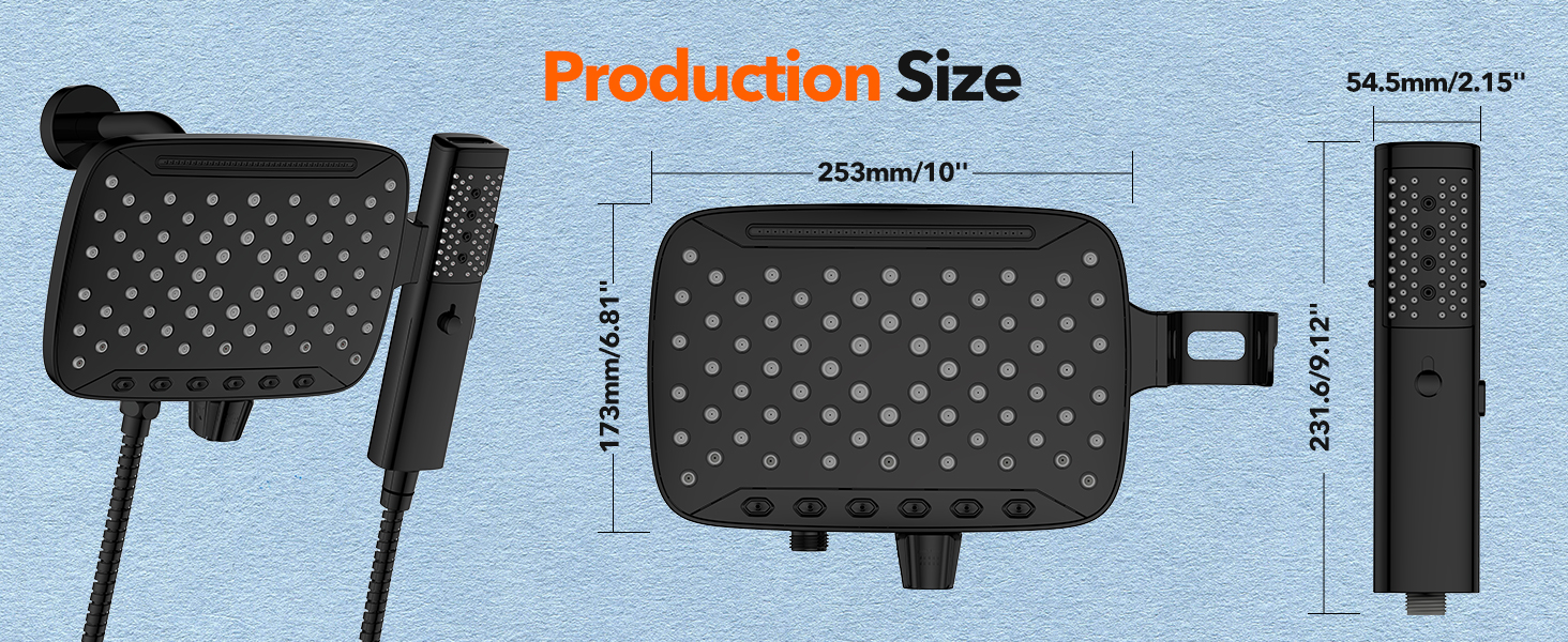 Shower Head Production Size