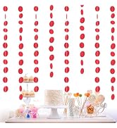 MIAHART 52 Feet Colorful Glitter Circle Dots Garland 4 Pcs Decorations Party Garland Hanging Bann...