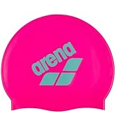 Arena Unisex Big Logo Silicone Swim Cap Women and Men Fitness Swimmers Intensive Training Durable...