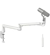Microphone Arm,Desk Adjustable Mic Boom Arm Stand 360° rotation,With booster pole, without microp...