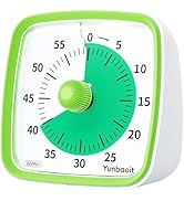 Yunbaoit Visual Timer with Night Light, 60-Minute Countdown Timer for Kids and Adults, Silent Cla...