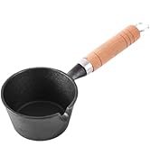 HAOHIZE Mini Butter Melting Pot, Cast Iron Basting Pot for Grill Cooking, Cast Iron Saucepan Roun...