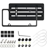 Stainless Steel License Plate Holder + No Drill Front License Plate Mount Kit,Upgraded Licenses P...