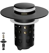 Universal Metal Bathroom Sink Drain Strainer with Limit Switch to Increase Drain Rapid, Upgraded ...