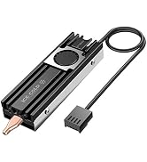 ineo Aluminum M.2 2280 SSD Heatsinks with 20mm Fan and Pure Cooper Strip for M.2 NVME SSD [C2600 ...