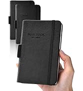 AISBUGUR Pocket Notebook Small Notebook 2-Pack, 3.5" x 5.5" Pocket Notebooks Hardcover with Thick...