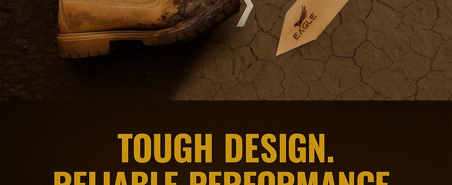 Eagle Heavy Duty Shoe Brush – Tough Synthetic Bristles for Removing Stubborn Dirt Handle Grip