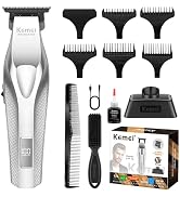 KEMEI KM-3023-702 Professional Hair Clipper for Men, Zero Gapped Cordless Beard Trimmer, Barber C...