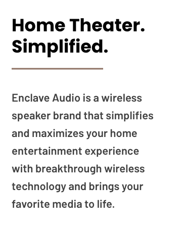 enclave home theater simplified