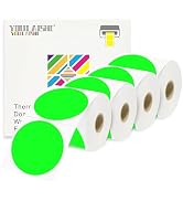 YOULAISHI 3 X 3 Inch Color Coding Dot Labels Circle Thermal Printable Waterproof 2000 Pcs Round S...