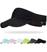 Trodalo Sports Sun Visor for Men Women Lightweight Packable Soft Quick-Dry Visor Hat for Running,...