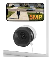 Anlapus 5MP 3K No Drill WiFi Magnetic Window Angle Mounted Security Camera | Adjustable 20°Tilt A...