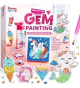 Klever Kits 16 Projects Gem Painting, Kids Diamond Gem Painting Kit with 5D Gem, Arts and Crafts ...