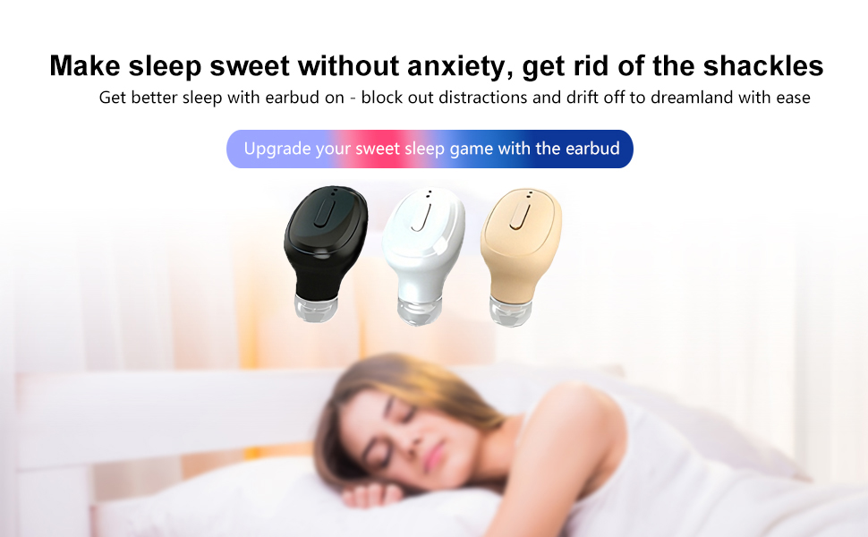 SYSFUN Single Bluetooth Wireless Earbud Mini Invisible in-Ear Wireless Bluetooth Headphone A+2