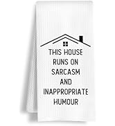 HSIASHENG Funny Housewarming Gifts Kitchen Towels, Adult Humor Gifts Dish Tea Towels, House Warmi...
