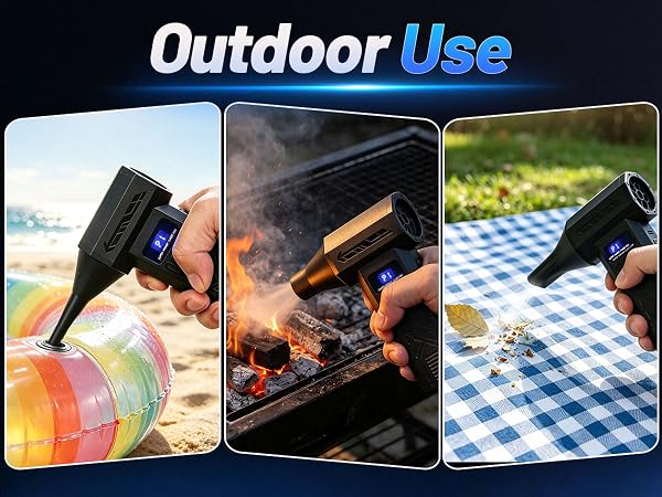 Mini Blower Compressed Air Duster Electric Air Duster, 4-Gear Adjustable for Ouidoor Use