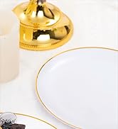 Festiva 200Pcs Gold Dessert Plates 6.3