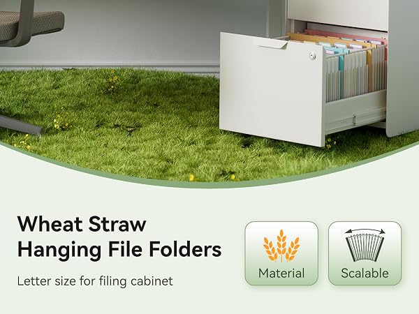 Wheat Straw Expanding Hanging File Folders