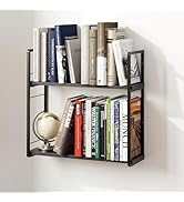 ART-GIFTREE Floating Book Shelves for Wall, 2-Layer Wall Bookshelf for Book Storage, Space Saver,...