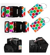 Gutsdoor 2 Pack Luggage Connector Straps with Luggage Tags for Suitcase, Adjustable Travel Bag Ac...