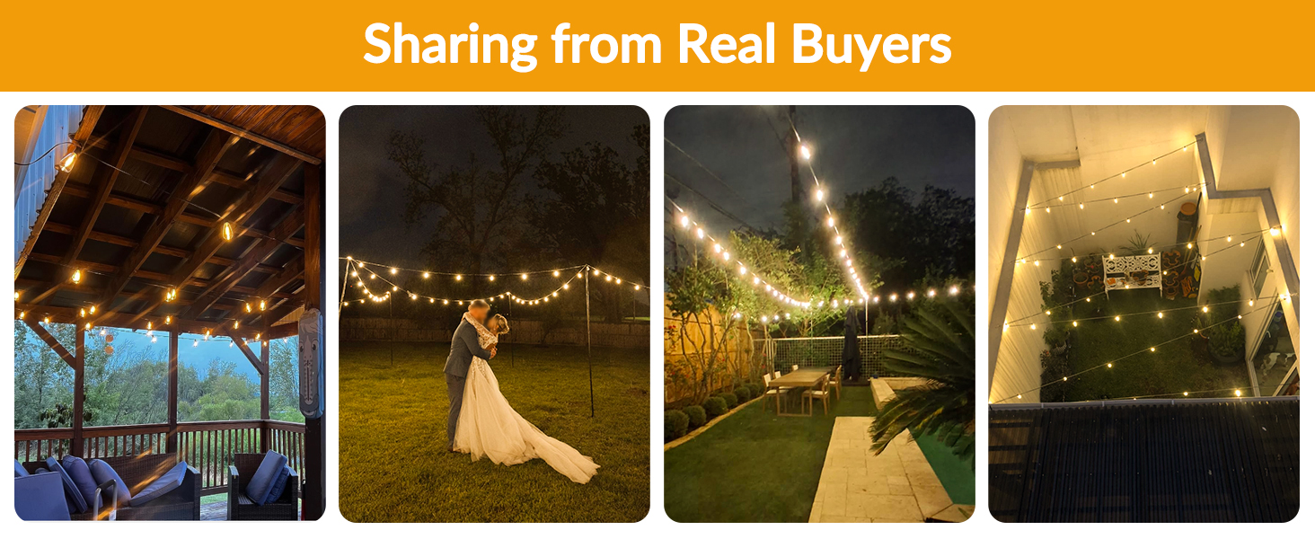 beautiful outdoor string lights