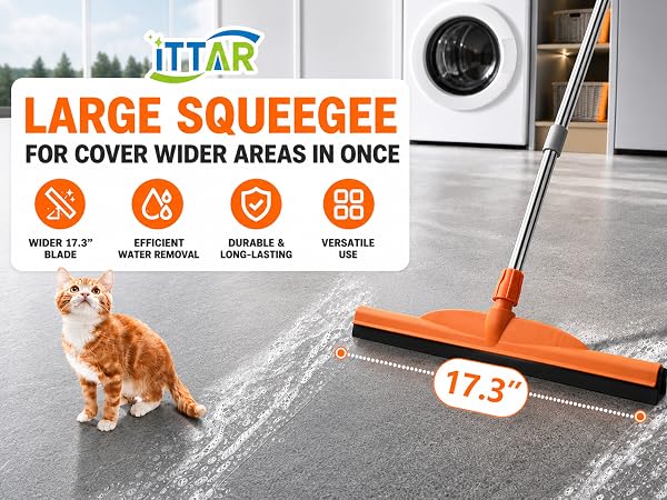 large squeegee broom cover wider areas in once