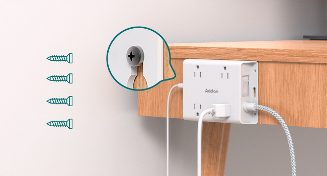 AD314- wall mount power strip