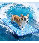 Dog Cooling Mat, Large Cooling Dog Bed Mat for Indoor & Outdoor, Q-Max>0.5, Machine Washable Non-...