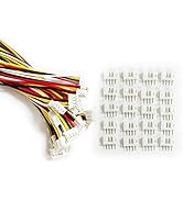 WOWOONE 40 pcs JST Plug Connector, 20pcs Mini Micro jst 2.0 ph 4 pin Connector Plug Male, 20 Sets...