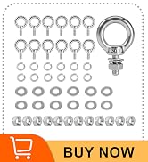 12 Pack M5 Stainless Steel Eye Bolts with Nuts Washers, 0.45"(12mm) Thread Length Lifting Ring Ey...