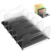 SURETIVIAN Freezer Organizer 12” Visible Fridge Organizer Rack with Removable Dividers and Handle...