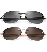 Vepiant 2 Pairs Bifocal Reading Glasses UV Protection Sunglasses Sun Readers Blue Light Blocking ...