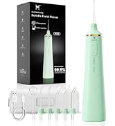 HUACO CARE Upgraded Water Flosser 300ml Large Tank, 5 Modes Professional Cordless Oral Irrigator,...