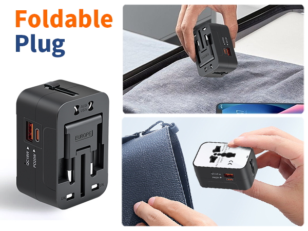 small charger adapter pocket travel adapter compact size lightweight mini power adapter
