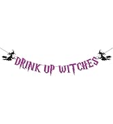 Halloween Decorations Banner Happy Halloween Banners Bunting Horror DRINK UP WITCHES Banner Hallo...