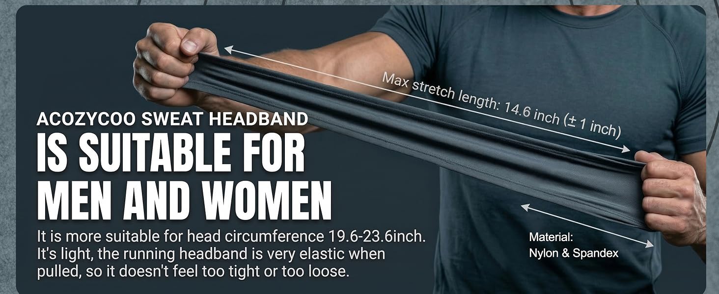 Absorbs sweat well headband