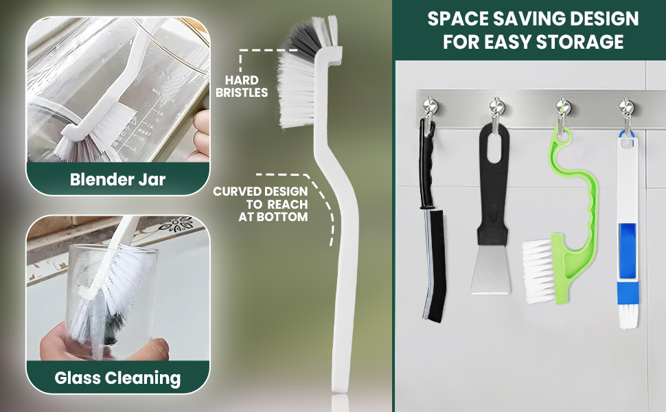 Crevice cleaning brush set