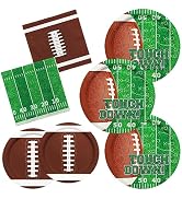Gatherfun Football Party decorations, Includes football Plates, football Napkins, Cups,and Footba...