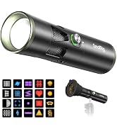 SmallRig RF 20C 20W LED Photography Flashlight, 5 Colors CRI 97 TLCI 99, 10000mAh Portable Zoomab...