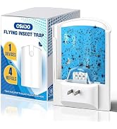 OSVDO Blue UV Light Flying Insect Trap, Plug-in Bug Catcher with 4 Refills | Indoor Fly Trap for ...