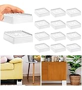 EGTTGIN Bed Risers 1 inch, 2 inch, 3 inch, 4 inch Heavy Duty, Adjustable Furniture Riser for Tabl...
