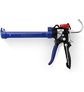 WORKPRO Caulking Gun, Adjustable Thrust Ratio, Smooth Round Rod Hand Silicone gun, No Dripping Re...