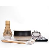 Joyscale Matcha Whisk Set, 8 Pcs Monochrome Matcha Kit Set, Ceramic Matcha Bowl And Whisk Set, Ma...