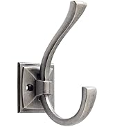 TUNNY 5 Pack Antique Design Wall Hanging Coat Hook - Matte Antique Nickel Coat Hook Towel Hook fo...