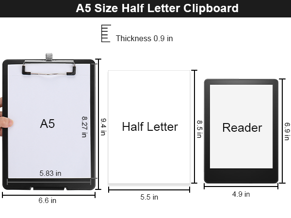 Clipboard Clip Board with Storage Clipboard with Pen Holder Office Storage Small Clip Board Plastic