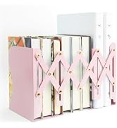 M&G Adjustable Bookends Book Ends for Shelves, Metal Bookend for Heavy Books, Desk Magazine File ...
