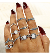 gemstone rings set for women