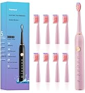 Yoomue Sonic Electric Toothbrush for Adults & Kids - 5 High-Performance Modes, 8 Replacement Head...